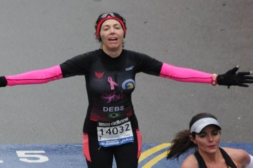 Deborah Aquino na Maratona de Boston 2015 / Foto: Divulgação